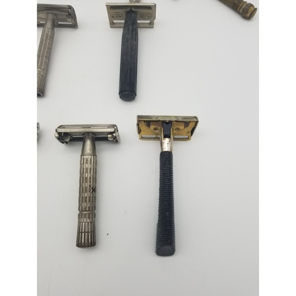 Lot of Vintage Safety Razors & Parts Schick Ever Sharp Clix Gillette & More mens - Picture 3 of 7